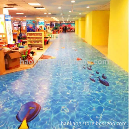 customized shopping mall use vinyl flooring
